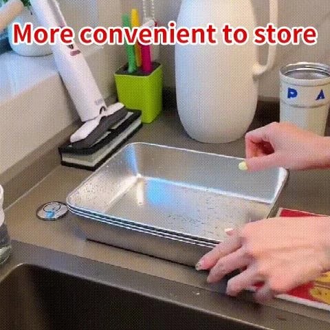 Plat en inox convertible : Conservez et servez avec élégance