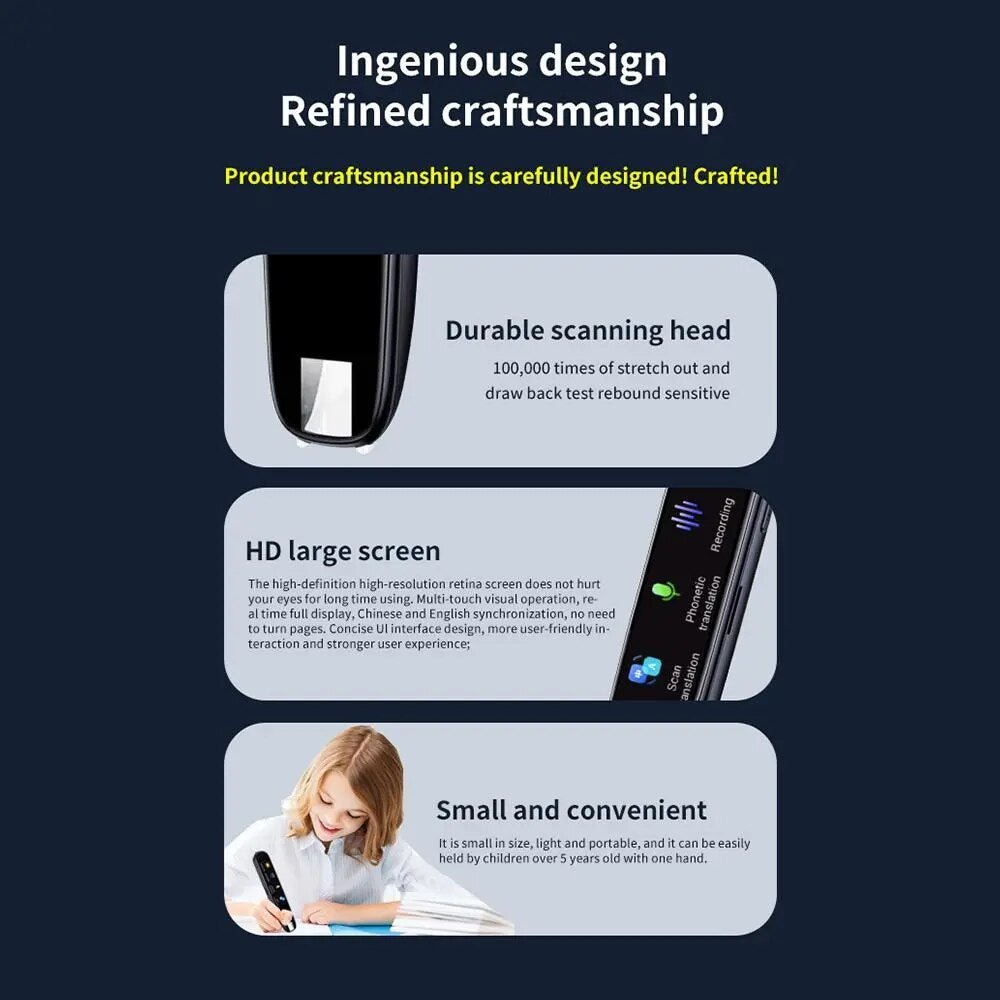 Stylo Scanner de Lecture et Traduction 112 Langues