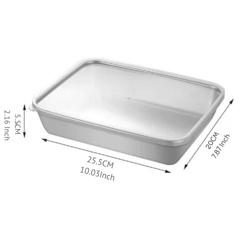 Plat en inox convertible : Conservez et servez avec élégance