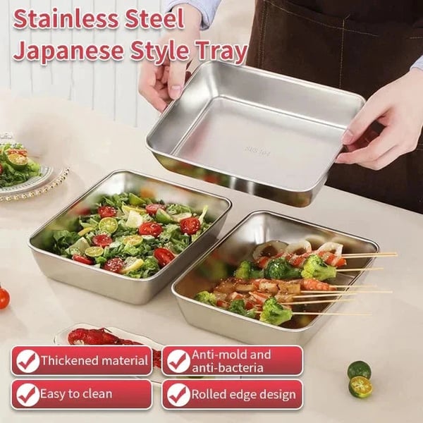 Plat en inox convertible : Conservez et servez avec élégance