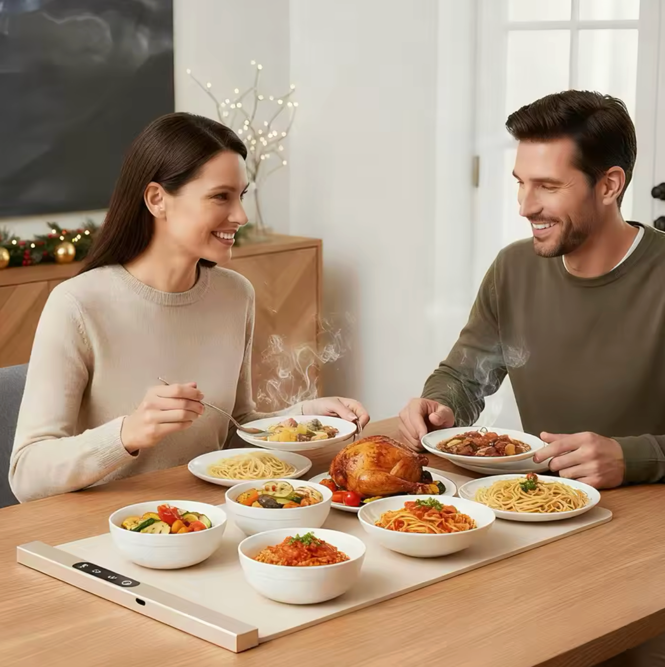 Plateau chauffant intelligent - Gardez vos plats chauds longtemps
