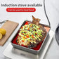 Plat en inox convertible : Conservez et servez avec élégance